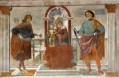 La Virgen y el Niño con San Sebastián y San Julián Renacimiento Florencia Domenico Ghirlandaio